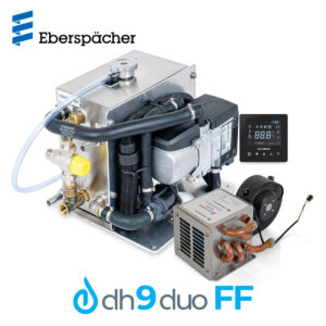 DH9Duo FF: DH9 Hydronic Hot Water with Eberspacher Furnace and 1.5kW Face Fix Fan + Install Kit