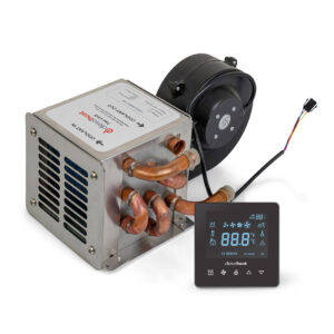 Dieselheat 1.5kW Face Fix Fan Heater and Room Thermostat for Diesel Hot Water Systems
