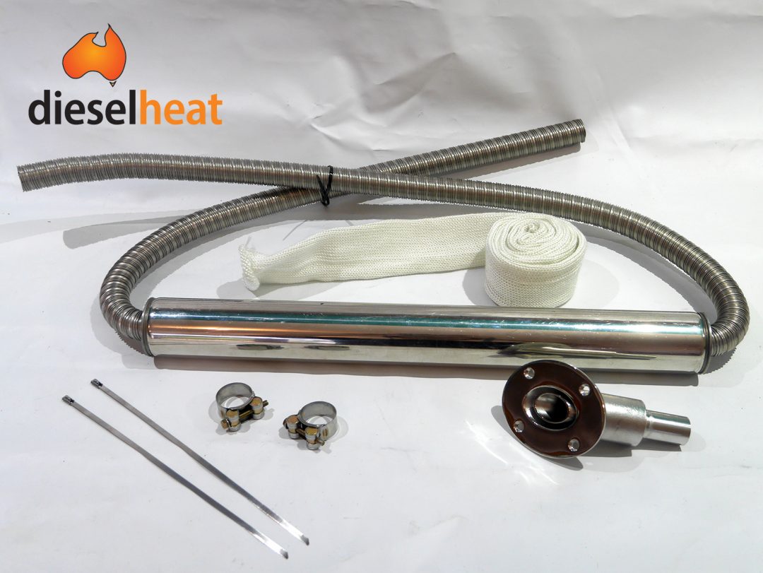 Dieselheat 24mm Marine Transom Exhaust Installation Kit