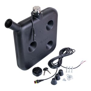 10L Black Wafer Fuel Tank for Diesel Air Heater with Lockable Cap and Digital Level Sender
