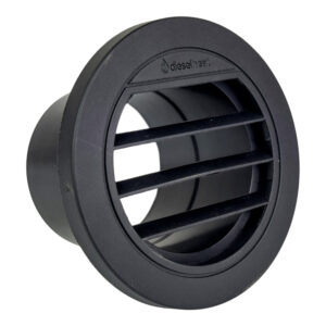 Dieselheat 60mm Angled Louvre Air Outlet Vent with Ducting Connector
