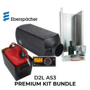 Eberspacher D2L AS3 Diesel Air Heater PREMIUM Installation Kit (12V) and 10L Easy Fit Fuel Tank - BUNDLE