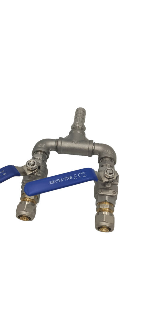 Hydronic Heating 2 Way Distribution Manifold 18mm to PEX