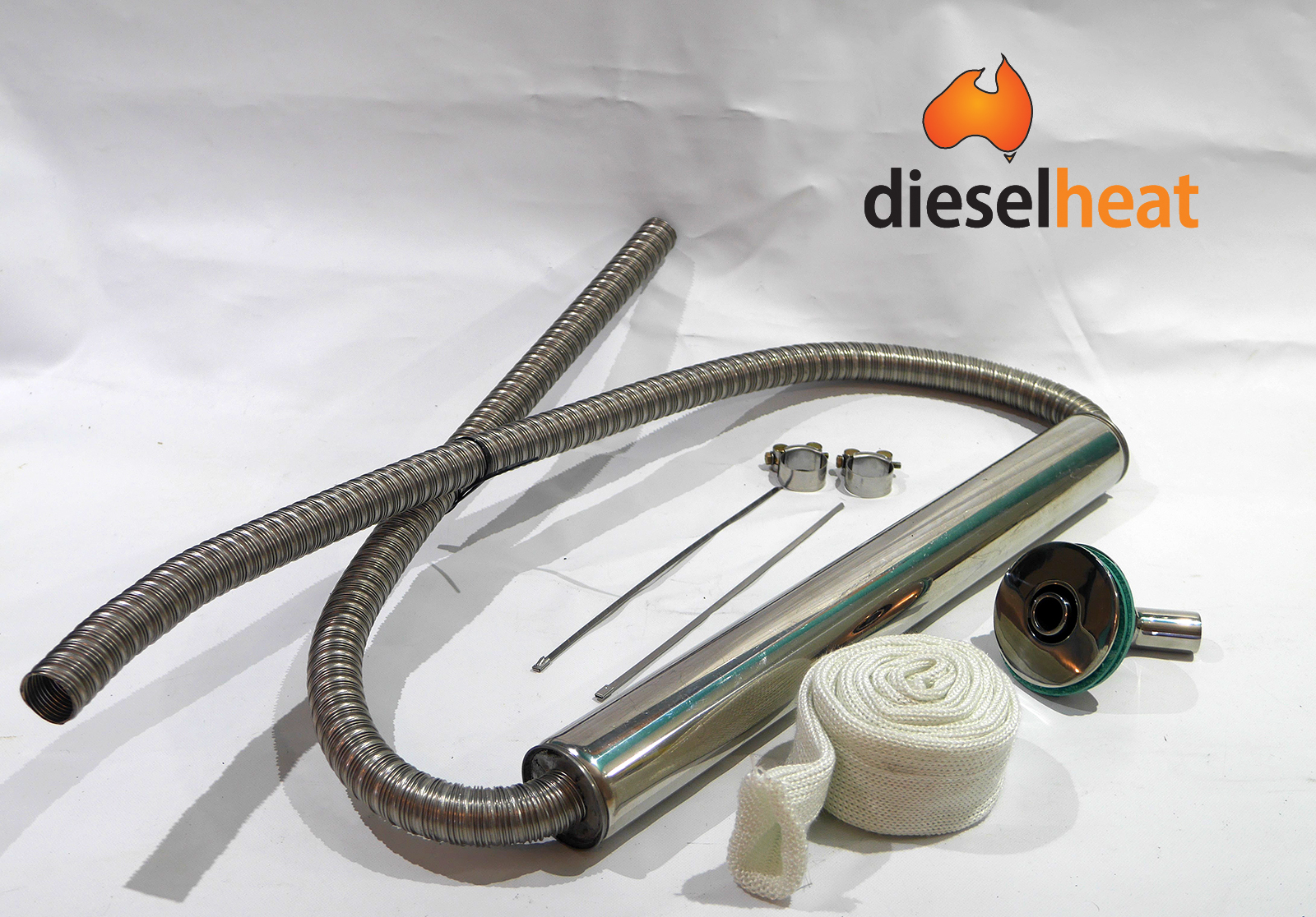 Dieselheat 24mm Diesel Heater Marine Exhaust Installation kit (option hull fitting)